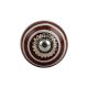 Brown Striped Small Ceramic Knob